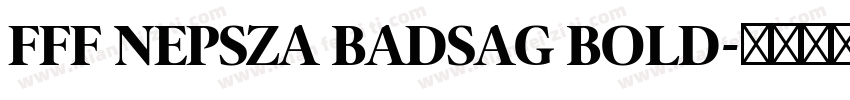 fff NEPSZA BADSAG Bold字体转换